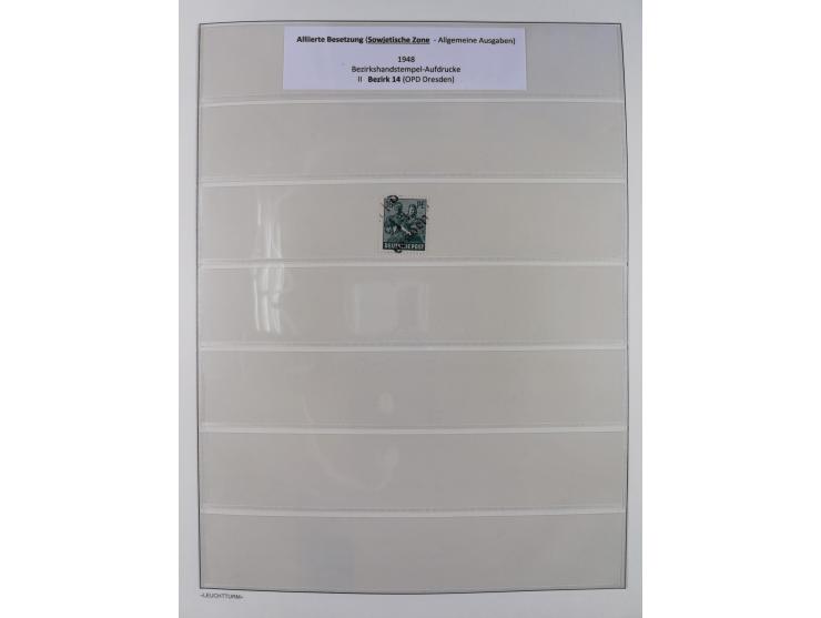 1945/49, meist postfrische Sammlung, dabei viele komplette Ausgaben, u.a. Mi.-Nr. 95AXatUs (2), Bl. 1x Bogenecke, Bl. 3-5, Bl