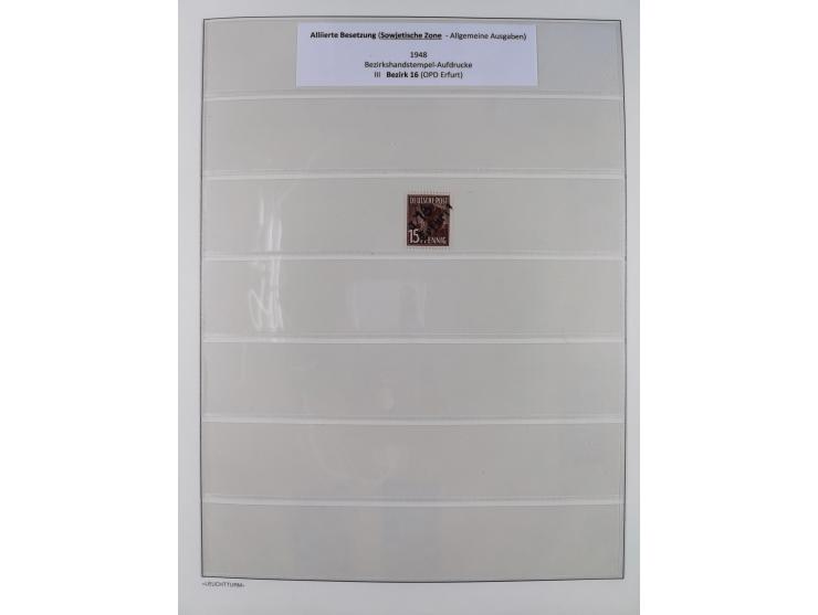 1945/49, meist postfrische Sammlung, dabei viele komplette Ausgaben, u.a. Mi.-Nr. 95AXatUs (2), Bl. 1x Bogenecke, Bl. 3-5, Bl