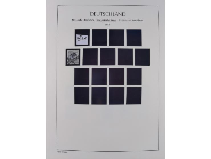 1945/49, meist postfrische Sammlung, dabei viele komplette Ausgaben, u.a. Mi.-Nr. 95AXatUs (2), Bl. 1x Bogenecke, Bl. 3-5, Bl