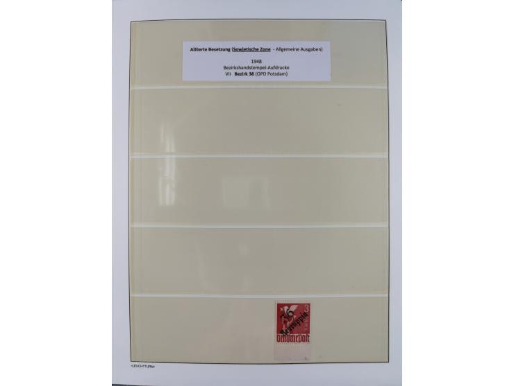 1945/49, meist postfrische Sammlung, dabei viele komplette Ausgaben, u.a. Mi.-Nr. 95AXatUs (2), Bl. 1x Bogenecke, Bl. 3-5, Bl