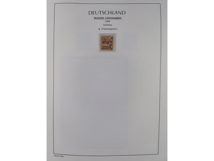 1945/46, postfrische Sammlung mit vielen kompletten Ausgaben und Blocks, dabei Finsterwalde, Großräschen, Glauchau, Meißen, O