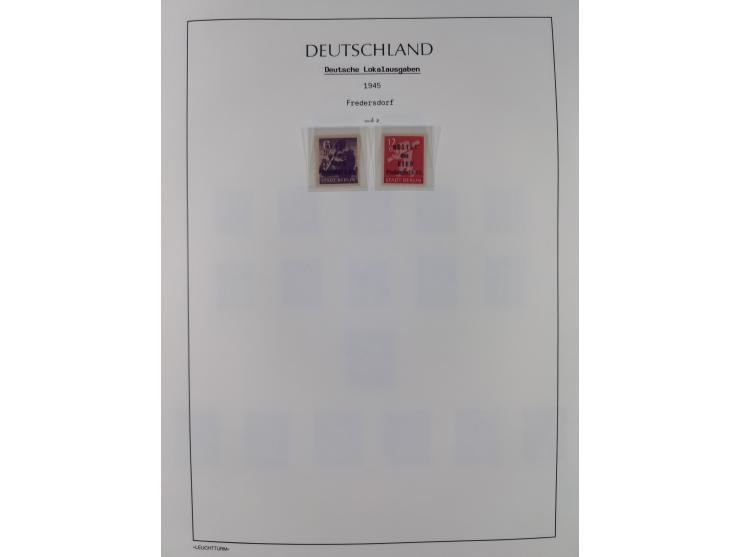 1945/46, postfrische Sammlung mit vielen kompletten Ausgaben und Blocks, dabei Finsterwalde, Großräschen, Glauchau, Meißen, O