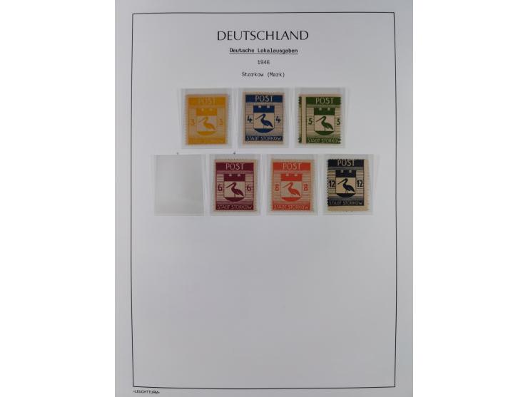 1945/46, postfrische Sammlung mit vielen kompletten Ausgaben und Blocks, dabei Finsterwalde, Großräschen, Glauchau, Meißen, O