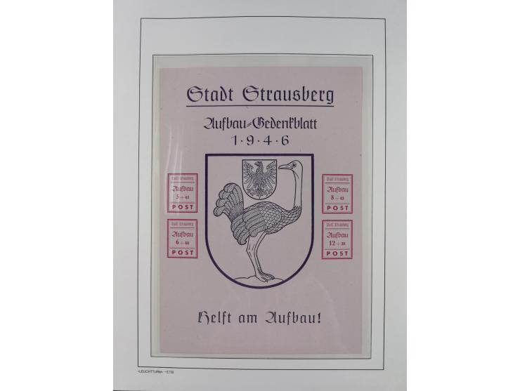 1945/46, postfrische Sammlung mit vielen kompletten Ausgaben und Blocks, dabei Finsterwalde, Großräschen, Glauchau, Meißen, O