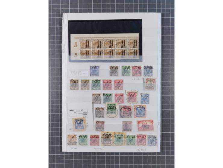 1887/1917 (ca.), gestempelte Sammlung mit einigen Briefen, inkl. Vorläufern, Einheiten und weiteren Besonderheiten, teils sch