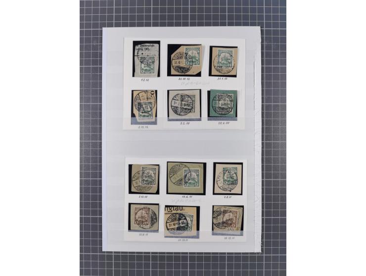 1887/1917 (ca.), gestempelte Sammlung mit einigen Briefen, inkl. Vorläufern, Einheiten und weiteren Besonderheiten, teils sch