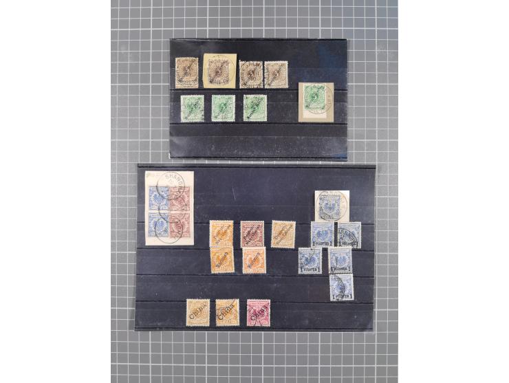 1887/1917 (ca.), gestempelte Sammlung mit einigen Briefen, inkl. Vorläufern, Einheiten und weiteren Besonderheiten, teils sch