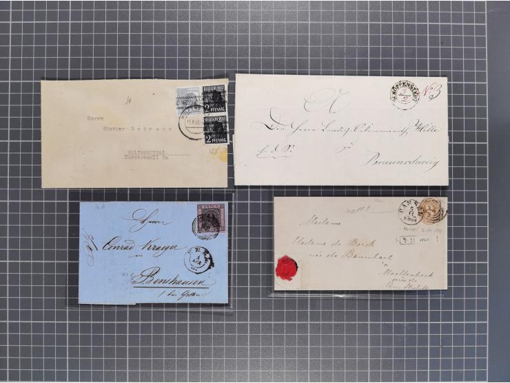 1834/2000 (ca.), Sammlung mit hunderten von Briefen und Karten ab Vorphila mit vielen besseren Einzel- und Mehrfachfrankature