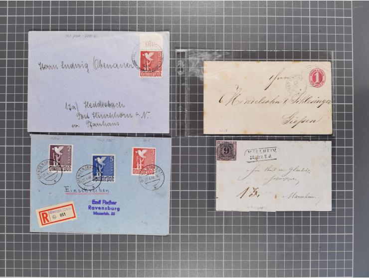 1834/2000 (ca.), Sammlung mit hunderten von Briefen und Karten ab Vorphila mit vielen besseren Einzel- und Mehrfachfrankature