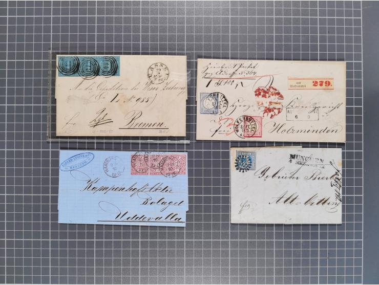 1834/2000 (ca.), Sammlung mit hunderten von Briefen und Karten ab Vorphila mit vielen besseren Einzel- und Mehrfachfrankature