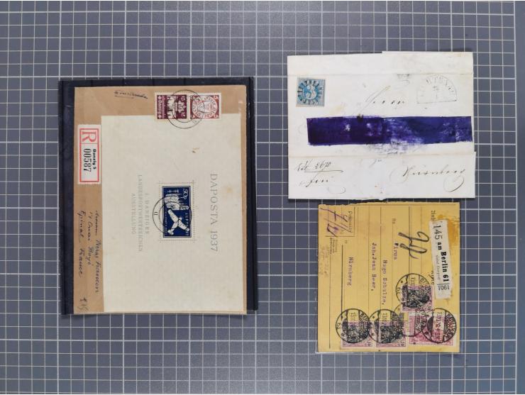 1834/2000 (ca.), Sammlung mit hunderten von Briefen und Karten ab Vorphila mit vielen besseren Einzel- und Mehrfachfrankature