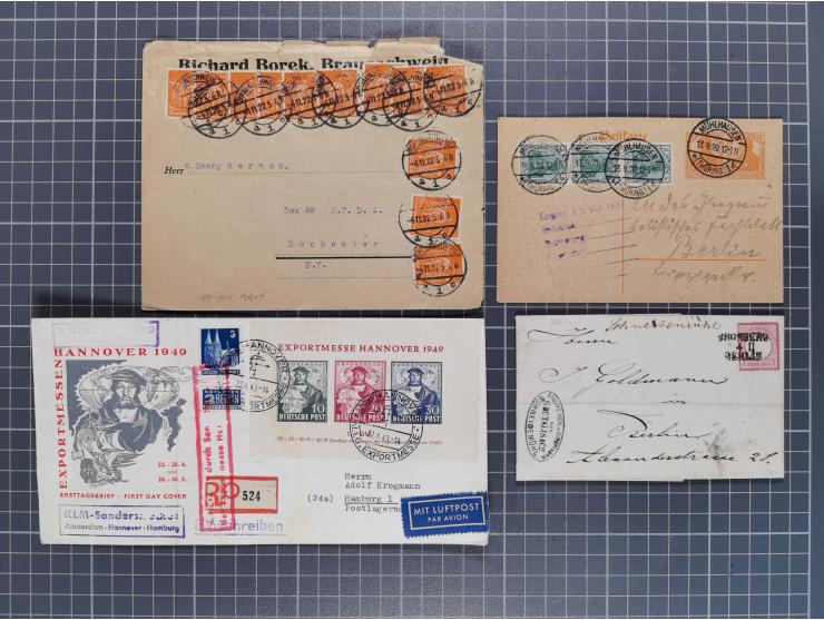 1834/2000 (ca.), Sammlung mit hunderten von Briefen und Karten ab Vorphila mit vielen besseren Einzel- und Mehrfachfrankature