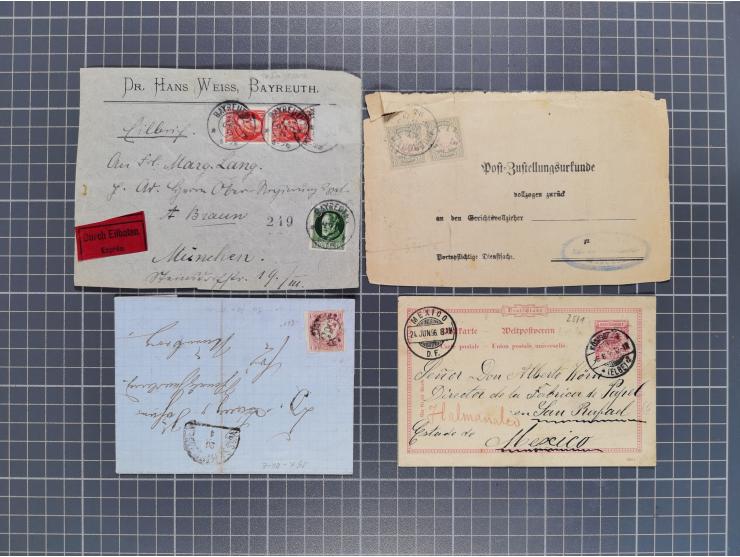 1834/2000 (ca.), Sammlung mit hunderten von Briefen und Karten ab Vorphila mit vielen besseren Einzel- und Mehrfachfrankature