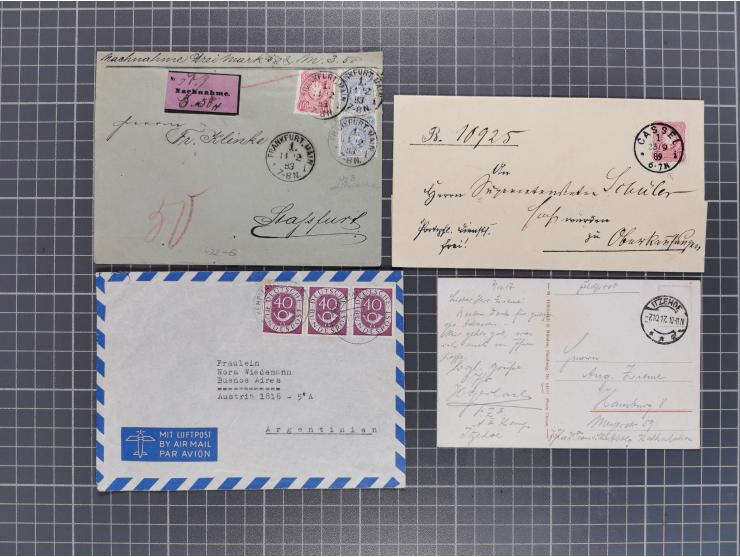 1834/2000 (ca.), Sammlung mit hunderten von Briefen und Karten ab Vorphila mit vielen besseren Einzel- und Mehrfachfrankature