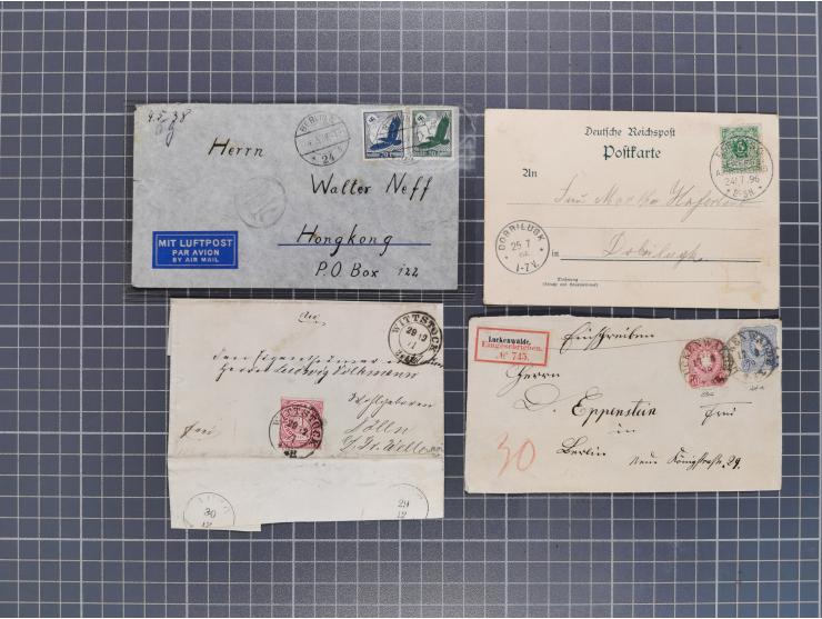 1834/2000 (ca.), Sammlung mit hunderten von Briefen und Karten ab Vorphila mit vielen besseren Einzel- und Mehrfachfrankature