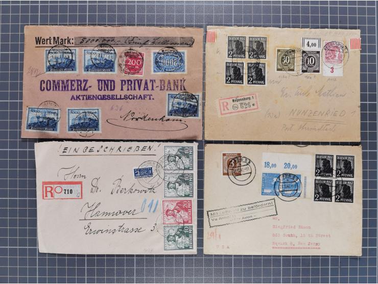 1834/2000 (ca.), Sammlung mit hunderten von Briefen und Karten ab Vorphila mit vielen besseren Einzel- und Mehrfachfrankature