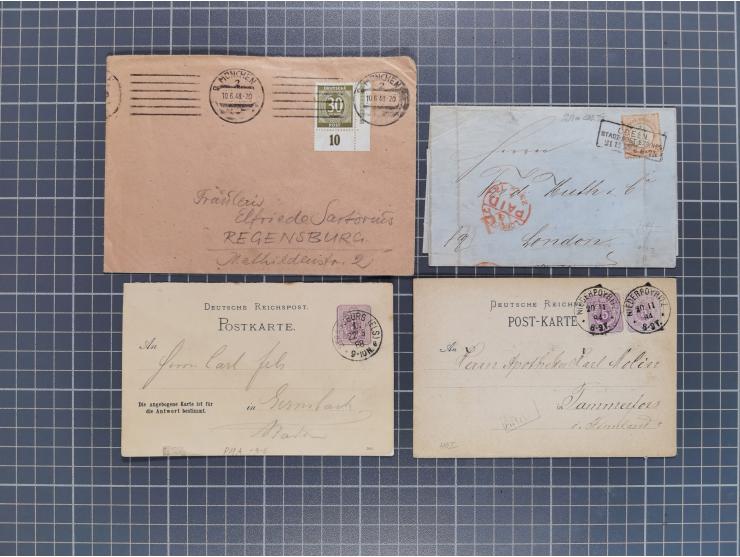 1834/2000 (ca.), Sammlung mit hunderten von Briefen und Karten ab Vorphila mit vielen besseren Einzel- und Mehrfachfrankature