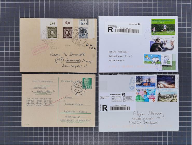 1834/2000 (ca.), Sammlung mit hunderten von Briefen und Karten ab Vorphila mit vielen besseren Einzel- und Mehrfachfrankature