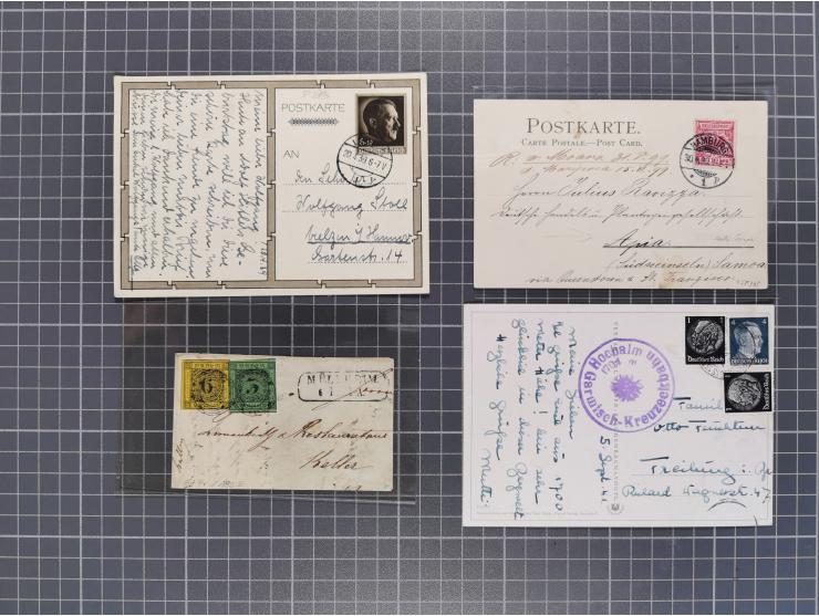 1834/2000 (ca.), Sammlung mit hunderten von Briefen und Karten ab Vorphila mit vielen besseren Einzel- und Mehrfachfrankature