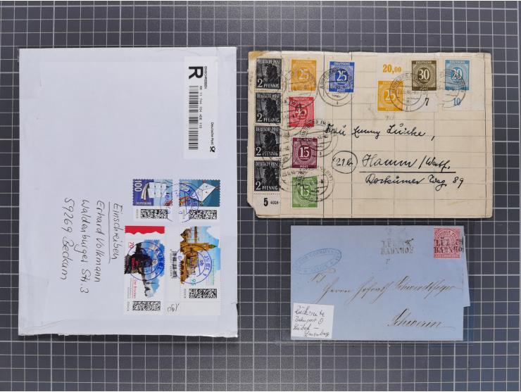 1834/2000 (ca.), Sammlung mit hunderten von Briefen und Karten ab Vorphila mit vielen besseren Einzel- und Mehrfachfrankature