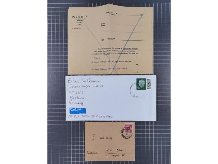 1834/2000 (ca.), Sammlung mit hunderten von Briefen und Karten ab Vorphila mit vielen besseren Einzel- und Mehrfachfrankature