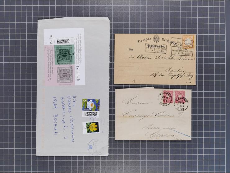 1834/2000 (ca.), Sammlung mit hunderten von Briefen und Karten ab Vorphila mit vielen besseren Einzel- und Mehrfachfrankature