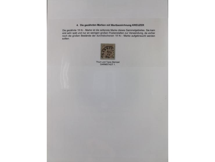 REICHSPOST-VORLÄUFER, ausstellungsmäßig aufgezogene Spezialsammlung von rund 120 Belegen und einigen losen Marken, Einheiten 