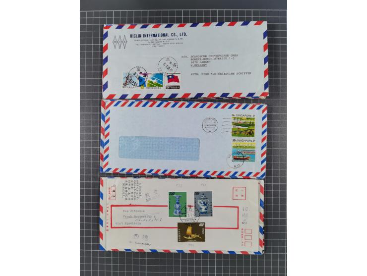 1937/2025 (ca.), Macau and taiwan accumulation of covers, noted a group of 1937 First Flights Macau-USA, etc., mostly in good