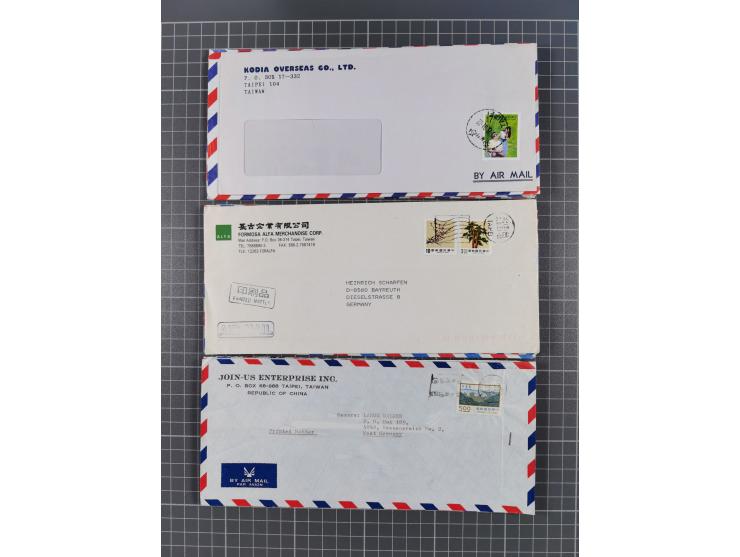 1937/2025 (ca.), Macau and taiwan accumulation of covers, noted a group of 1937 First Flights Macau-USA, etc., mostly in good