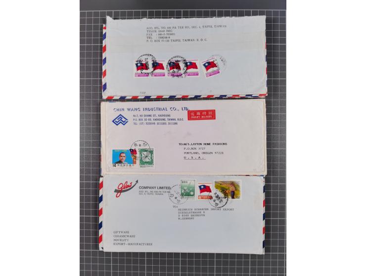 1937/2025 (ca.), Macau and taiwan accumulation of covers, noted a group of 1937 First Flights Macau-USA, etc., mostly in good