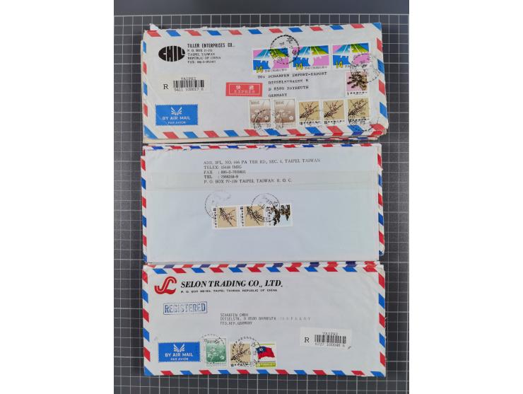 1937/2025 (ca.), Macau and taiwan accumulation of covers, noted a group of 1937 First Flights Macau-USA, etc., mostly in good