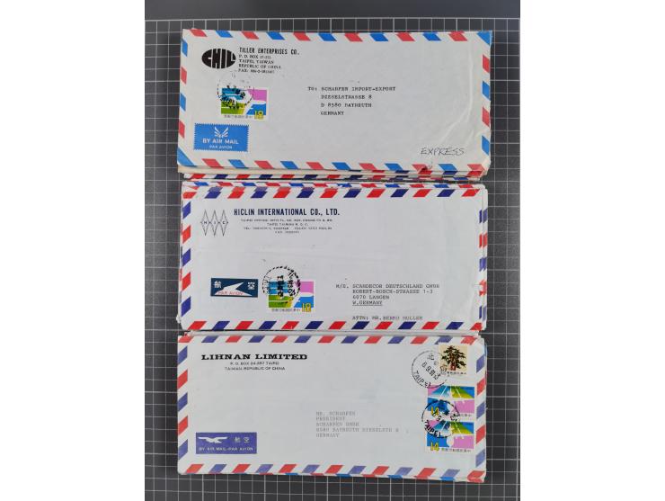 1937/2025 (ca.), Macau and taiwan accumulation of covers, noted a group of 1937 First Flights Macau-USA, etc., mostly in good