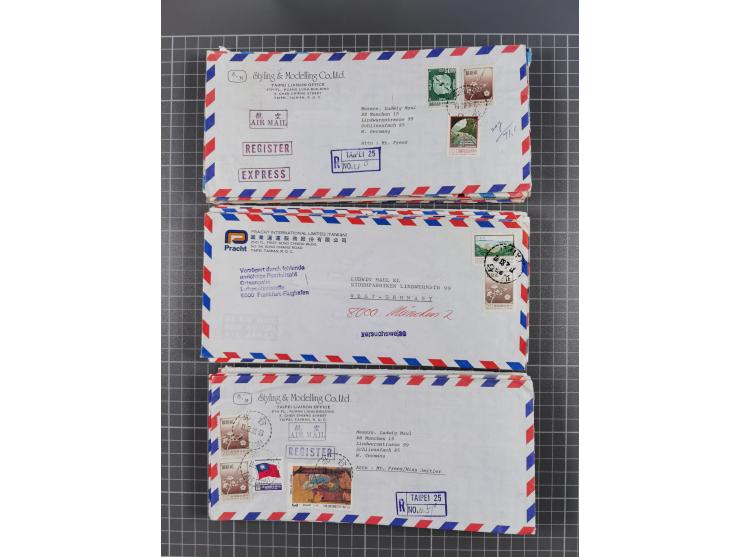 1937/2025 (ca.), Macau and taiwan accumulation of covers, noted a group of 1937 First Flights Macau-USA, etc., mostly in good