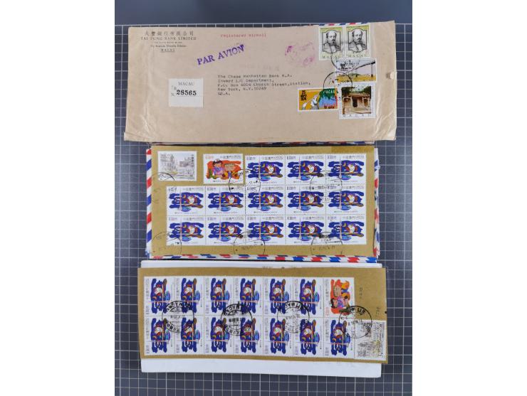 1937/2025 (ca.), Macau and taiwan accumulation of covers, noted a group of 1937 First Flights Macau-USA, etc., mostly in good
