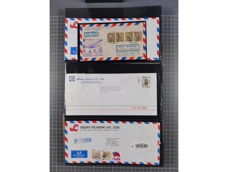 1937/2025 (ca.), Macau and taiwan accumulation of covers, noted a group of 1937 First Flights Macau-USA, etc., mostly in good
