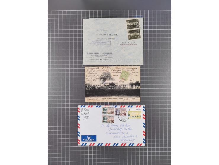 1937/2025 (ca.), Macau and taiwan accumulation of covers, noted a group of 1937 First Flights Macau-USA, etc., mostly in good