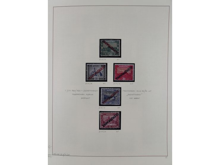 1920/59, ungebrauchte (teils postfrische) und gestempelte Sammlung, dabei u.a. Mi. 151-57 mit neuem Attest Geigle BPP und seh