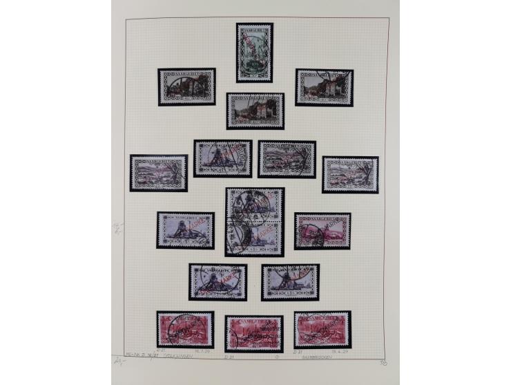 1920/59, ungebrauchte (teils postfrische) und gestempelte Sammlung, dabei u.a. Mi. 151-57 mit neuem Attest Geigle BPP und seh