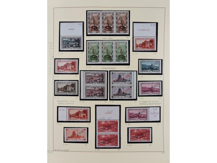 1920/59, ungebrauchte (teils postfrische) und gestempelte Sammlung, dabei u.a. Mi. 151-57 mit neuem Attest Geigle BPP und seh