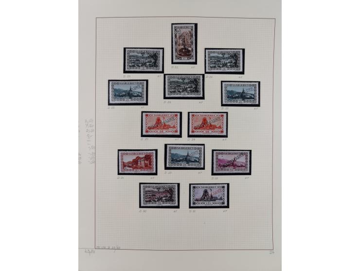 1920/59, ungebrauchte (teils postfrische) und gestempelte Sammlung, dabei u.a. Mi. 151-57 mit neuem Attest Geigle BPP und seh