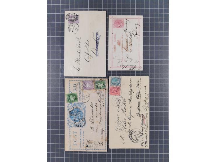 1871/1910, 17 covers &amp; cards including registered mails, uprated and imprint stationery cards, cover bearing 2 c. blue 18