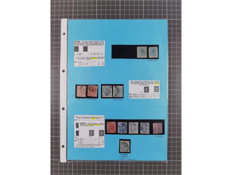 1851/1910, Collection on eight self made album leaves, mostly used, starting imperf issues with duplicates, specialized with 