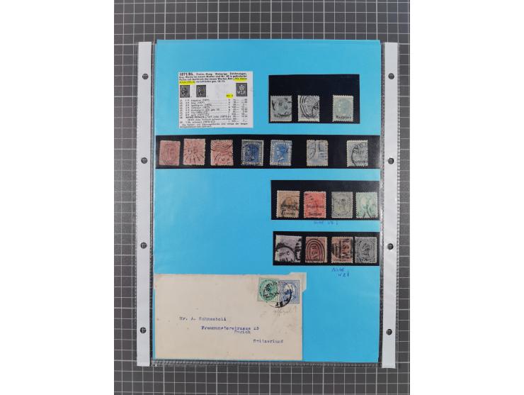 1851/1910, Collection on eight self made album leaves, mostly used, starting imperf issues with duplicates, specialized with 