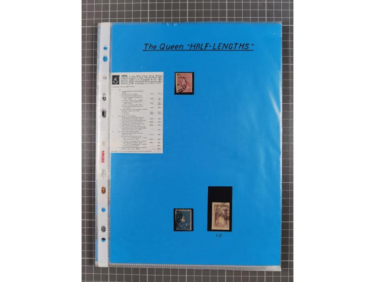 1854/1900, Collection on 16 self made album leaves, mostly used with good cancellations, starting 2 sh. dull blueish-green 18