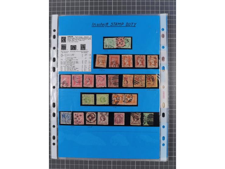 1854/1900, Collection on 16 self made album leaves, mostly used with good cancellations, starting 2 sh. dull blueish-green 18