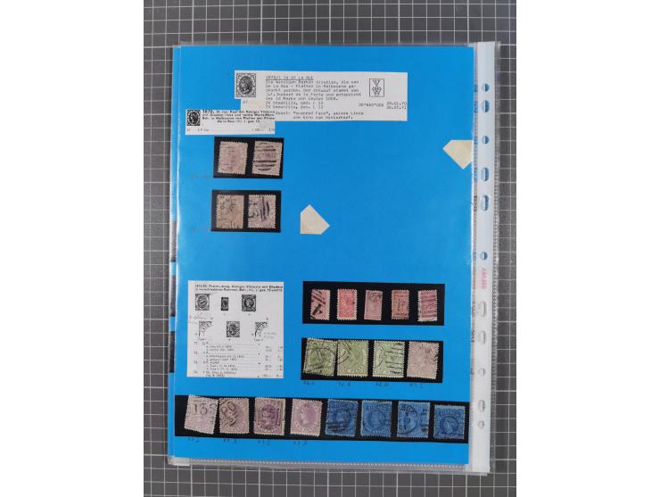 1854/1900, Collection on 16 self made album leaves, mostly used with good cancellations, starting 2 sh. dull blueish-green 18