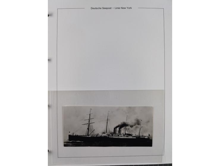 1889/91, Sammlung “DSP LINIE NEW YorK” mit Unterscheidungsbuchstaben &nbsp;“a” bis “l” mit 36 Briefen und GSK mit durchgehend