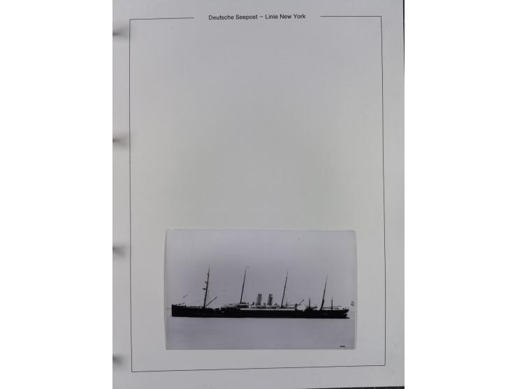 1889/91, Sammlung “DSP LINIE NEW YorK” mit Unterscheidungsbuchstaben &nbsp;“a” bis “l” mit 36 Briefen und GSK mit durchgehend