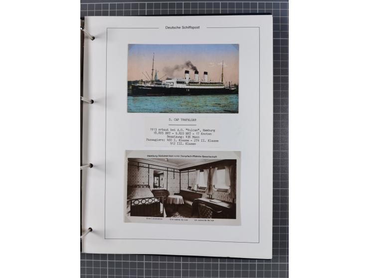 1923/39, Sammlung “DSP HAMBURG-SÜDAMERIKA” mit ca. 60 Briefen, Karten und GSK sowie 2 Menükarten und einige, meist ungebrauch