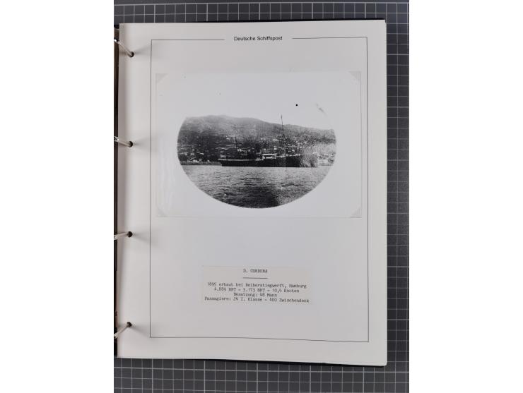 1923/39, Sammlung “DSP HAMBURG-SÜDAMERIKA” mit ca. 60 Briefen, Karten und GSK sowie 2 Menükarten und einige, meist ungebrauch
